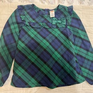 Gymboree girls tartan plaid top